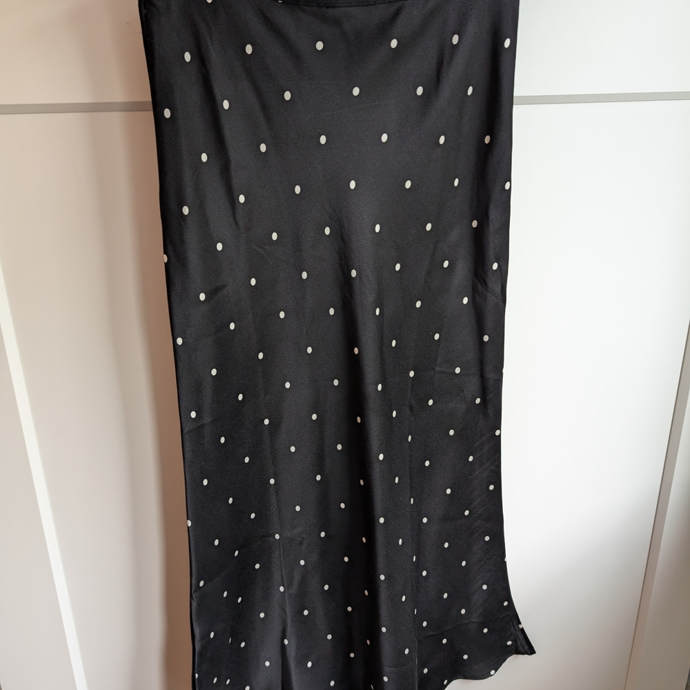Anine Bing Black Embellished Maxi Slip Skirt